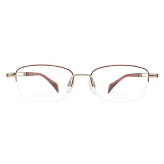 夏蒙（Charmant）眼镜框女款半框线钛远近视眼镜架XL2941 RE 52mm RE红色