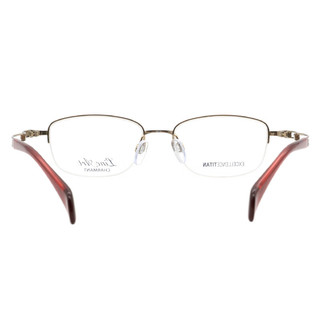 夏蒙（Charmant）眼镜框女款半框线钛远近视眼镜架XL2941 RE 52mm RE红色