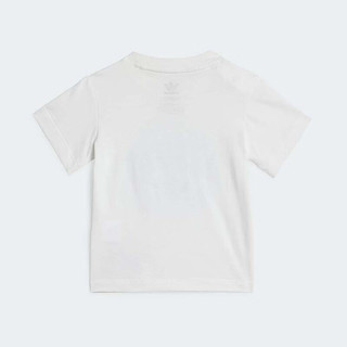 阿迪达斯 （adidas）夏季三叶草男童小童T恤短袖短裤儿童运动套装IT7273 白色 62