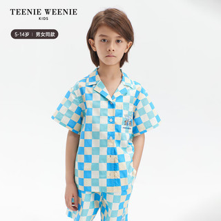 Teenie Weenie Kids小熊童装24夏季男女童纯棉混色格纹套装 粉色-上衣 140cm