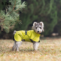 ISPET小狗狗雨衣小型雨披防风防水泰迪雪纳瑞法斗比熊雨衣宠物雨衣 绿黄色 M