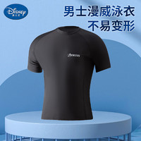 Disney 迪士尼 男士泳衣短袖温泉游泳装备宽松速干防