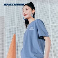 SKECHERS 斯凯奇 官网正品短袖男女同款简约透气针织百搭休闲T恤衫