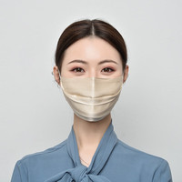 苏丝双层真丝口罩桑蚕丝防晒防寒口罩透气防风可水洗口罩男女通用 黑色