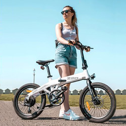 Simous 喜摩氏 喜摩（HIMO）電動自行車新國標輕騎折疊電動車成人電動助力自行車鋰電池 Z20白