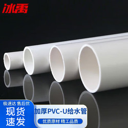 冰禹 加厚PVC-U给水管 上水管pvc管材胶粘管道塑料饮水管 25mm（1米）