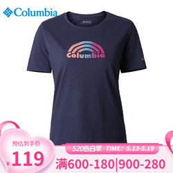 Columbia 哥伦比亚 T恤女户外休闲吸湿清爽透气耐磨圆领速干短袖AR7412 466 S