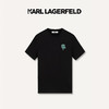 Karl Lagerfeld卡尔拉格斐轻奢老佛爷男装 24夏款KARL钉珠修身休闲短袖T恤 黑色 48