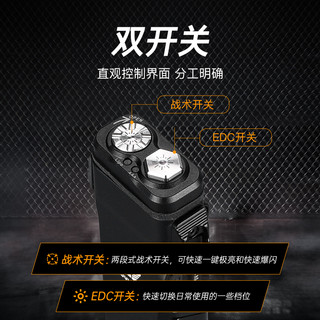 RovyVon锐孚E30 随身战术EDC手电筒超亮2600流明便携超薄双电源