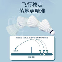 88VIP：LI-NING 李宁 羽毛球12只装G100耐打鹅毛飞行稳定防风AC26训练比赛