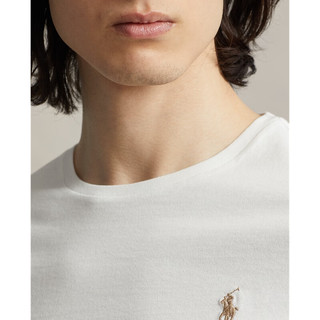 Polo Ralph Lauren 拉夫劳伦男装 经典款修身版棉圆领T恤RL16497 101-白色 L