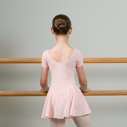 SANSHA 三沙 法國三沙芭蕾舞兒童短裙連體服短袖練功服中國舞蹈考級服