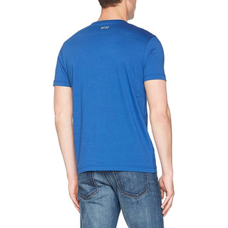 雨果博斯（HUGO BOSS） 【德国】雨果博斯男士休闲通勤短袖T恤 50369135/蓝色/420 M-75kg左右