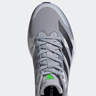 adidas 阿迪达斯 Adizero Rc 4 训练备赛竞速轻盈男子运动跑鞋 GX6667 白色/黑色/浮点灰 42.5