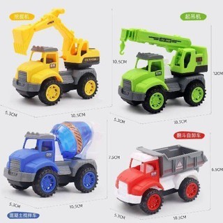 SEMALAM 儿童惯性工程车玩具套装 惯性消防车-4 台