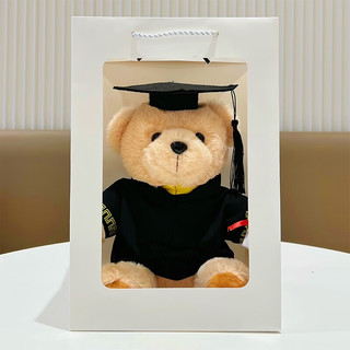 秘恋毕业小熊玩偶公仔娃娃幼儿园大学中高考送老师博士研究生 熊+礼袋+串灯+向日葵