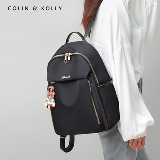 COLIN KOLLY CK轻奢包包女包2024品牌双肩包女士背包大容量女生旅行书包 CK-606黑色 礼盒装