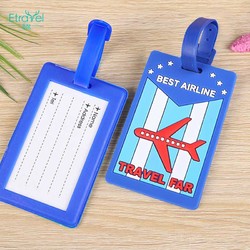 Etravel 易旅 行李牌2個裝 旅行箱牌托運掛牌行李牌登機牌吊牌 藍色飛機