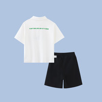 小猪班纳童装夏装幼童上衣裤子两件套小童男童 象牙白 110cm