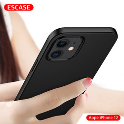 ESCASE iPhone12/12 Pro手機殼蘋果12/12 Pro保護套6.1英寸 全包防摔款男女 防刮膚感軟殼TPU 紳士黑