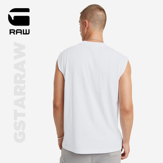 G-STAR RAW2024夏季新款纯棉宽松短袖圆领t恤男无袖简约印花衣服D24567