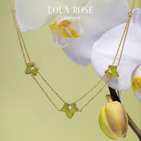 LOLA ROSE 汤唯同款2024新款常青藤三叶项链女绿色饰品