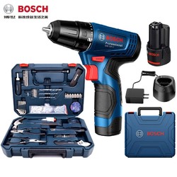 BOSCH 博世 电钻GSR120-Li锂电钻工具箱正反转起子机 +博世工具箱108件套