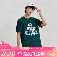 Kappa 卡帕 短袖男女夏索罗娜骑行图案衫休闲T恤多色半袖K0EX2TD94D
