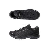 韩国Lowa登山鞋徒步鞋黑色网面低帮系带柔软舒适透气缓震休闲