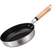 HOKURIKUALUMI平底锅 煎锅 铝合金 不易粘锅 天然材料 平底锅 22cm