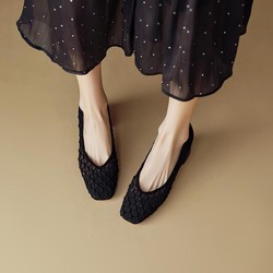 Marie Claire 嘉人 時尚鏤空網紗單鞋女淺口方頭高跟鞋女2024新款時尚拼接女單鞋