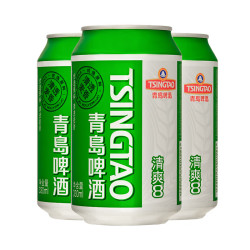 tsingtao青岛啤酒清爽8度330ml24罐