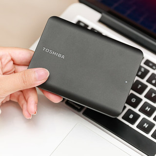 东芝（TOSHIBA）新小黑a5 移动硬盘1t 2t 4t 可接手机 mac usb3.2 可加密 磨砂黑（A5经典款） 4T+防震包+USB线