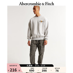 Abercrombie & Fitch 男装 美式大口袋潮流复古街头束脚休闲百搭运动工装裤 336633-1 灰色 XL (180/98A)
