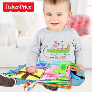 Fisher-Price 婴儿玩具3D立体缤纷动物布书