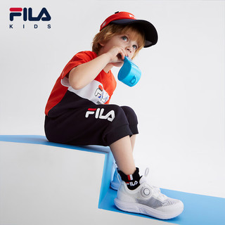 FILA斐乐儿童童鞋2024夏季小童男童儿童跑鞋跑步鞋 斐乐白-WW 32码 内长20.0cm
