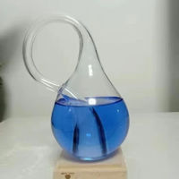 維諾亞 克萊因四維空間透明玻璃瓶立體模型裝不滿水的瓶手工創意禮品擺件 小號克萊因瓶加底座(6*1cm)