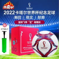 真汇臻藏 2022卡塔尔世界杯官方授权纪念品  世界杯足球 世界杯纪念品 红色（5号球）