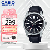 CASIO 卡西欧 手表 商务时尚皮带防水石英男表 MTP-VD02L-1EUDF
