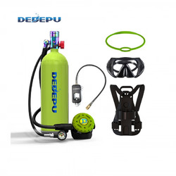DEDEPU恒压2.3L水肺潜水 呼吸器水肺气瓶 自由潜水装备潜水 D600-A 绿