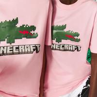 LACOSTE 拉科斯特 法国鳄鱼MINECRAFT联名情侣装印花纯色纯棉短袖T恤