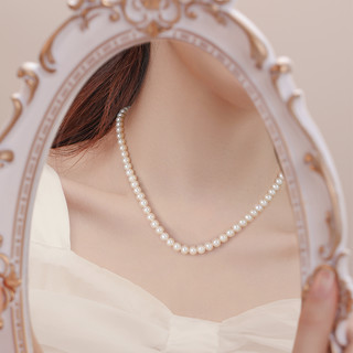 中国黄金珍尚银天然珍珠项链女颈链