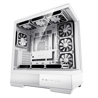 星璨 大岚 白色 游戏电脑台式主机箱 支持双360水冷 支持背插/ATX主板/四面快拆/270°海景房
