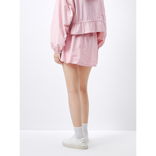 太平鸟粉色防晒服运动套装女2024夏装设计感撞色户外夹克外套 粉色短裙(第一批) S