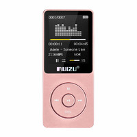 RUIZU 銳族 X02 8G 玫瑰金 運動MP3/MP4音樂播放器迷你學生隨身聽便攜式電子書英語聽力插卡錄音筆