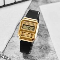 CASIO 卡西欧 新款手表男女防水休闲电子多功能小方块手表