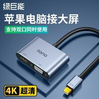 IIano 绿巨能 Mini DP转HDMI/VGA转换器4k线支持苹果macbook微软Surface
