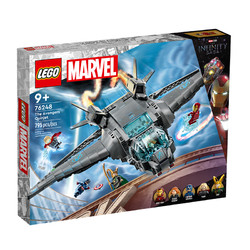 LEGO 樂高 積木超級英雄系列復仇者聯盟昆式戰機男孩拼裝