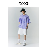 GXG 男裝 商場同款海濱沖浪系列圓領短袖T恤 2022年夏季新品