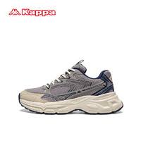 卡帕（Kappa）老爹鞋男子运动休闲跑步鞋 岩脊灰/卡其/舰长蓝 39